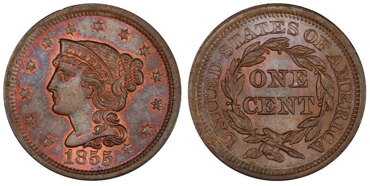 Braided hair large cent